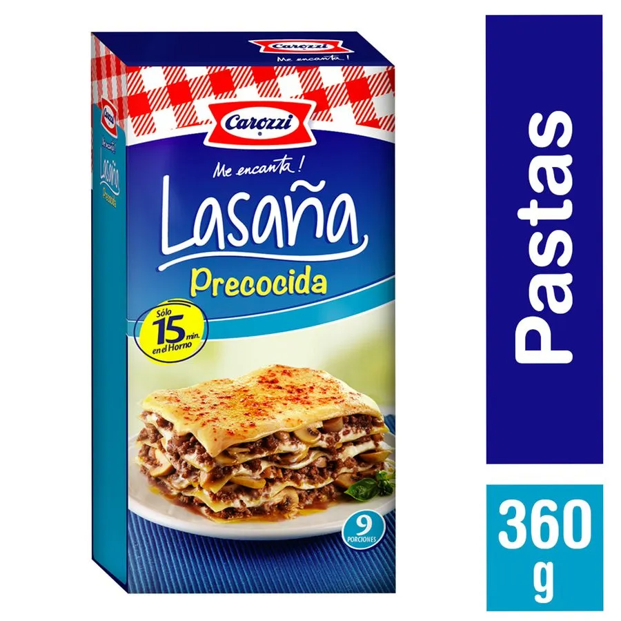 Lasaña Precocida Carozzi Estuche 360g
